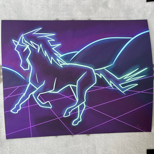 Vaporwave Horse Print