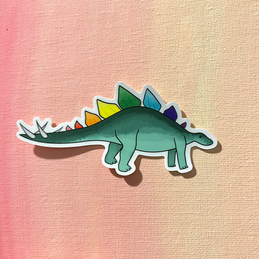 Pride Dinosaur Sticker: Ste-gay-saurus