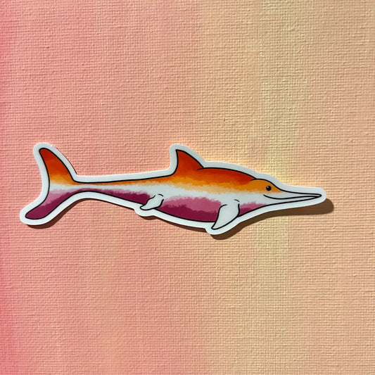 Pride Dinosaur Sticker: Sapph-Ichthyosaur