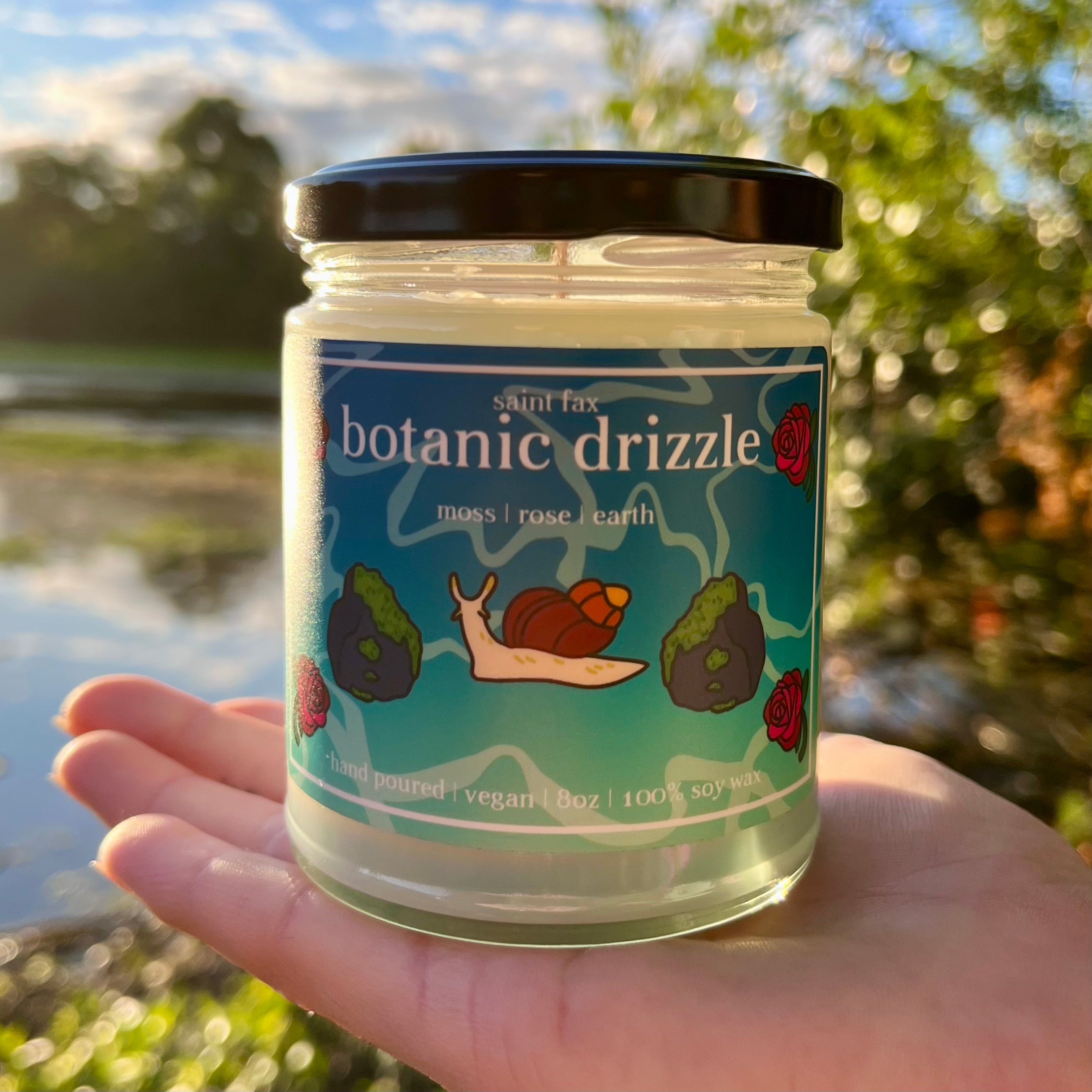 Botanic Drizzle: Moss + Rose Soy Candle – Saint Fax