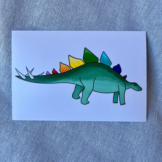 Pride Dinosaur Print: Ste-gay-saurus