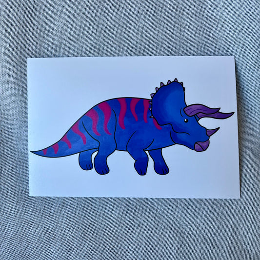 Pride Dinosaur Print: Bi-ceratops