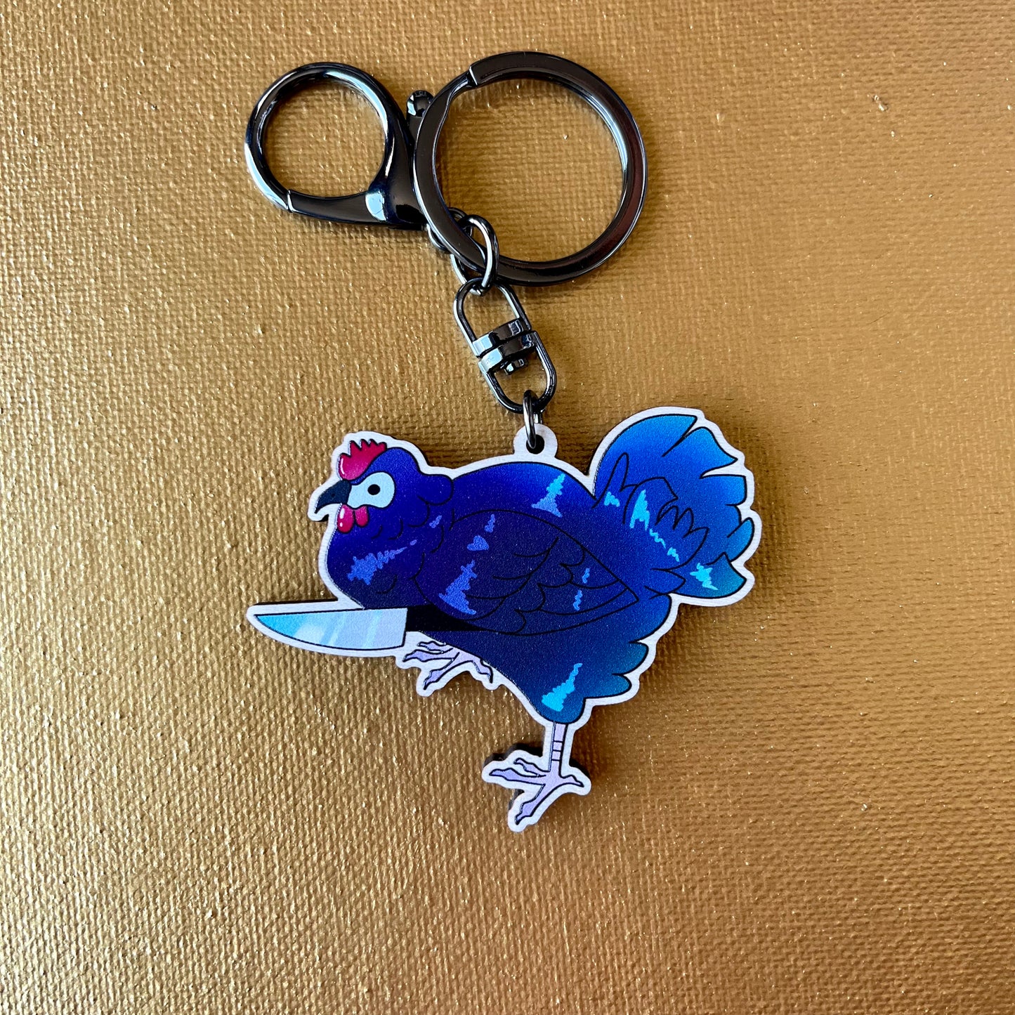 Keychain: Chicken with a Knife