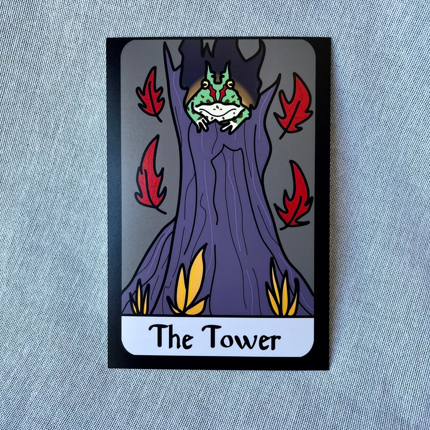 Tarot Frog - Tower Print