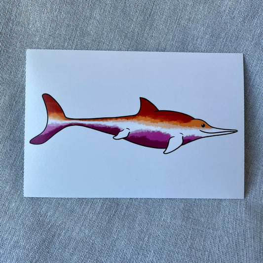 Pride Dinosaur Print: Sapph-Ichthyosaur